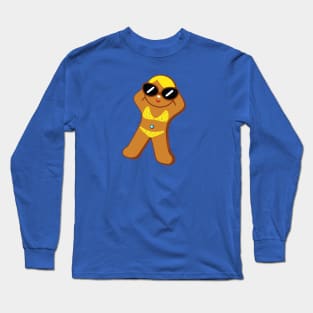 Tan Gingerbread Girl Holiday Long Sleeve T-Shirt